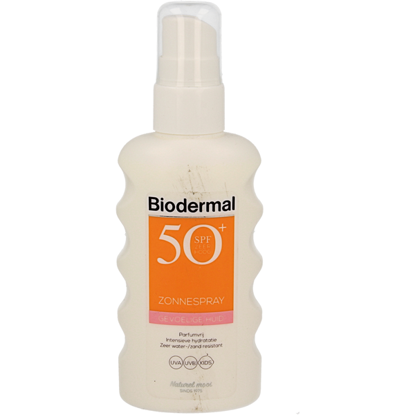 Biodermal Zonnespray gevoelige huid SPF50+ 175.00 Milliliter