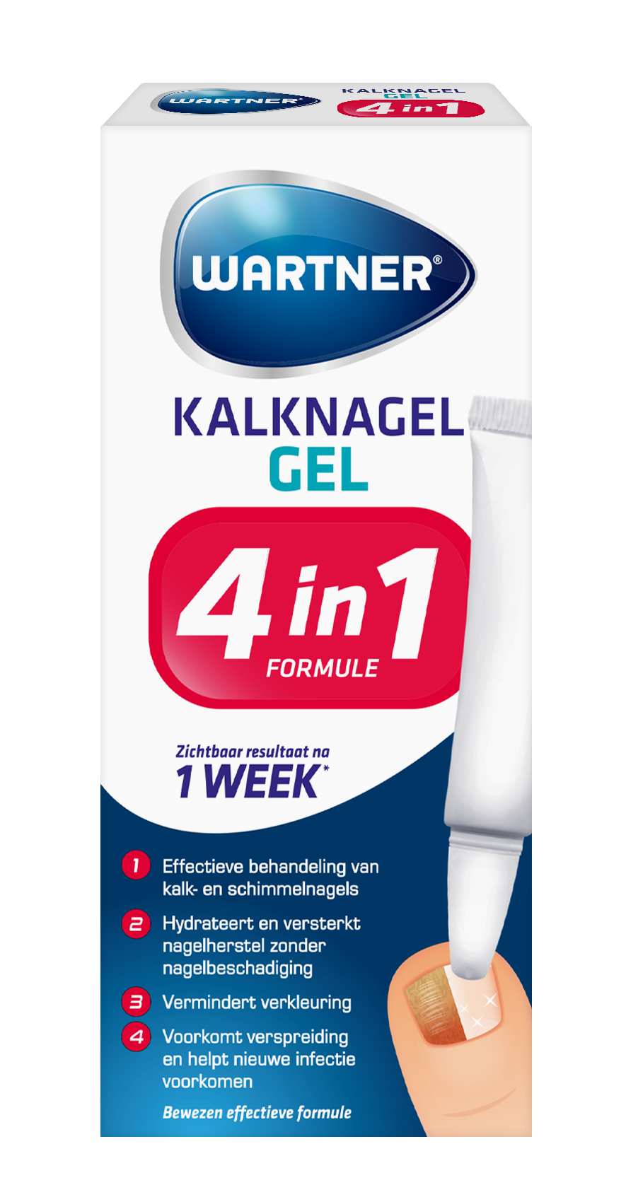 Wartner Kalknagelgel 4 in 1  7 Milliliter