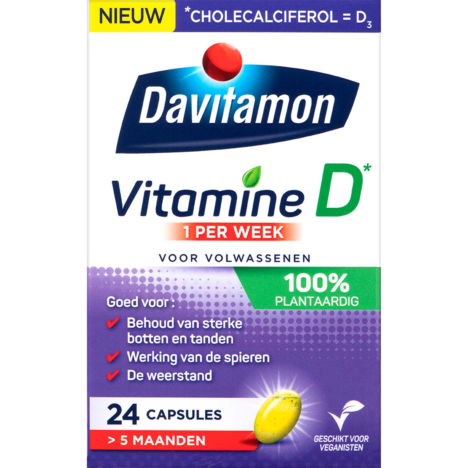 Davitamon Vitamine D3 vegan 24.00 Capsules