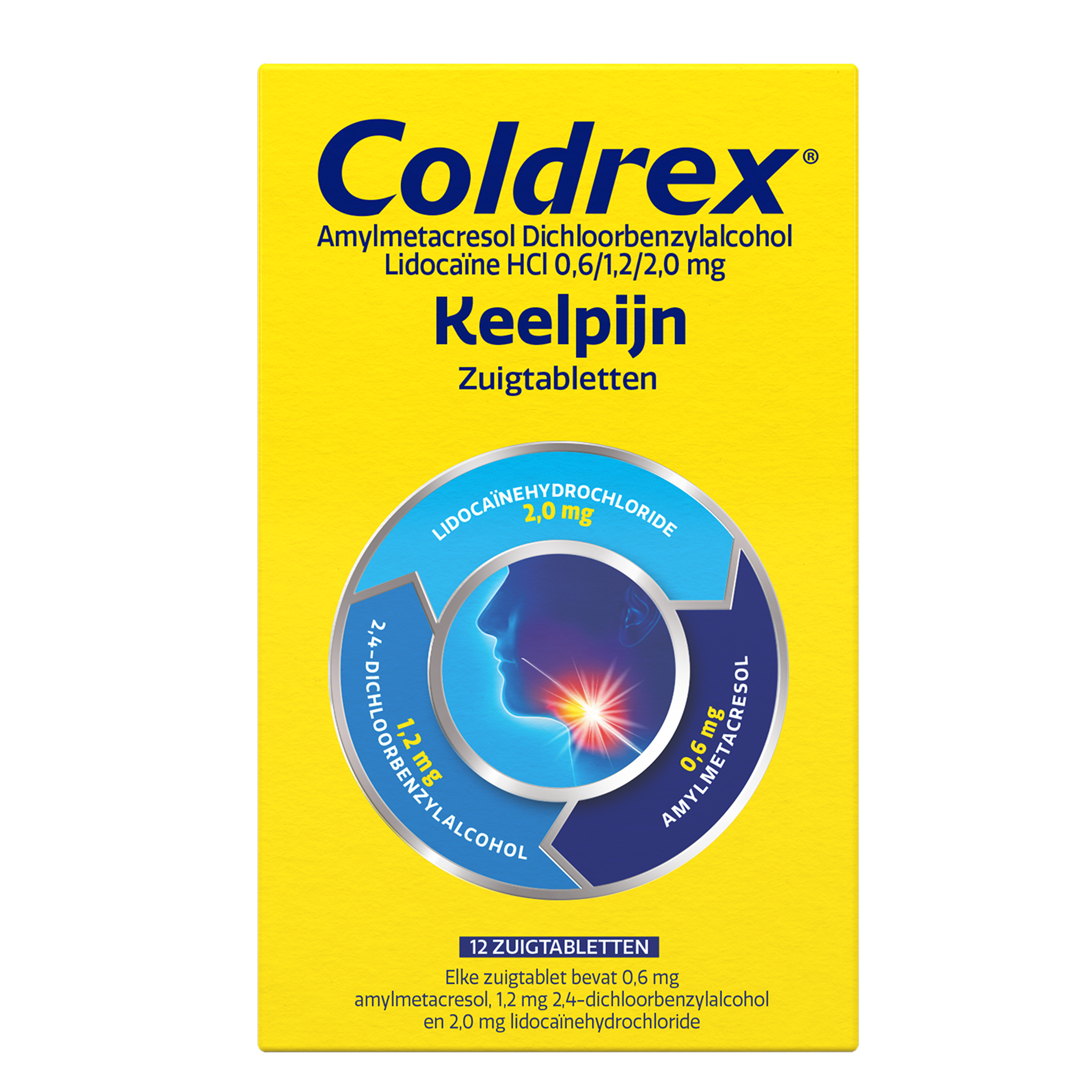 Coldrex Keeltablet zuigtablet 12.00 Zuigtabletten