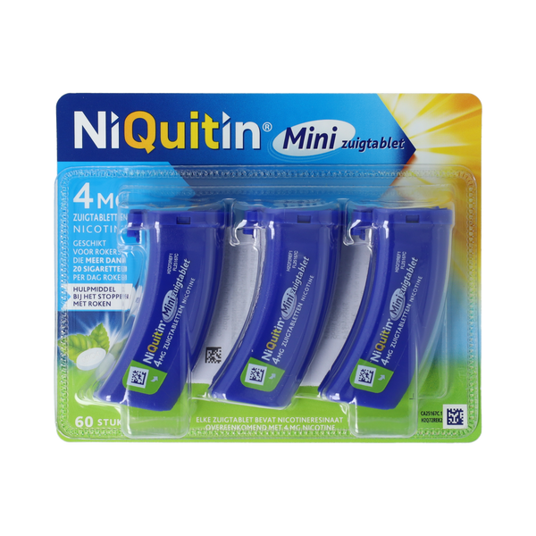 Niquitin Zuigtablet mini mint 4mg 60.00 Zuigtabletten