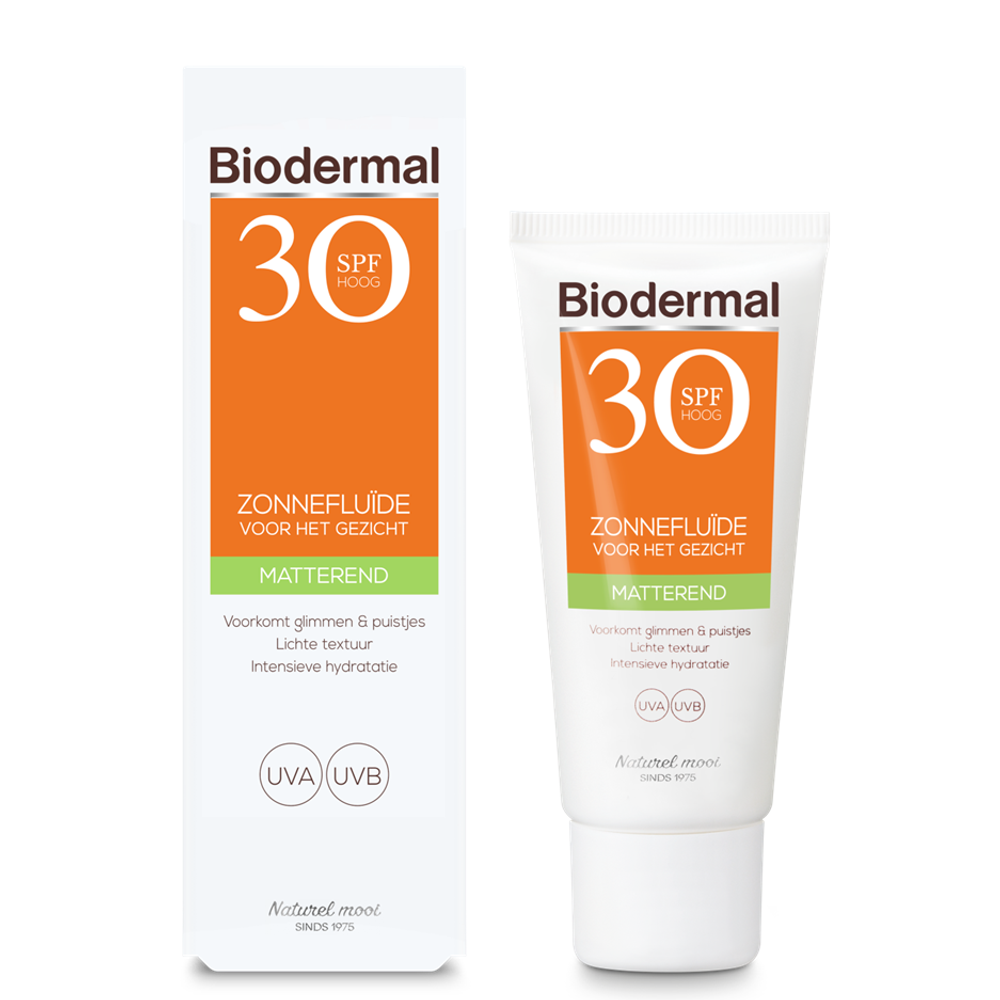 Biodermal Zon fluid matterende zonnefluide SPF30 40 Milliliter