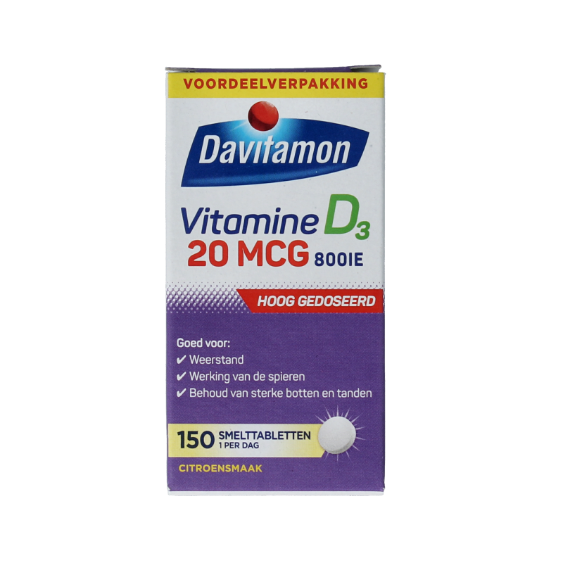 Davitamon Vitamine D 30mg 150 Smelttabletten