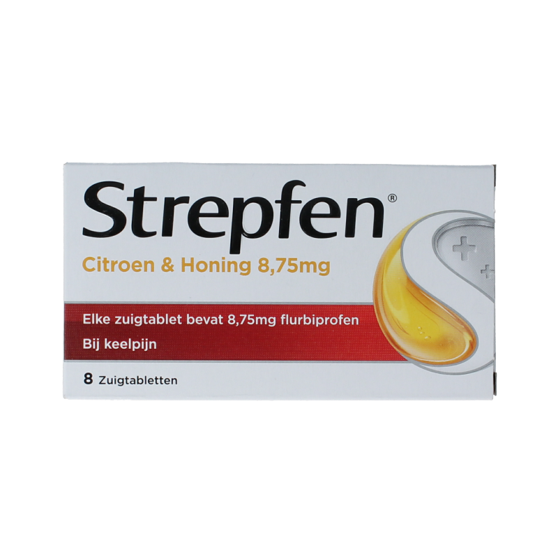 Strepfen Citroen & honing 8 Zuigtabletten