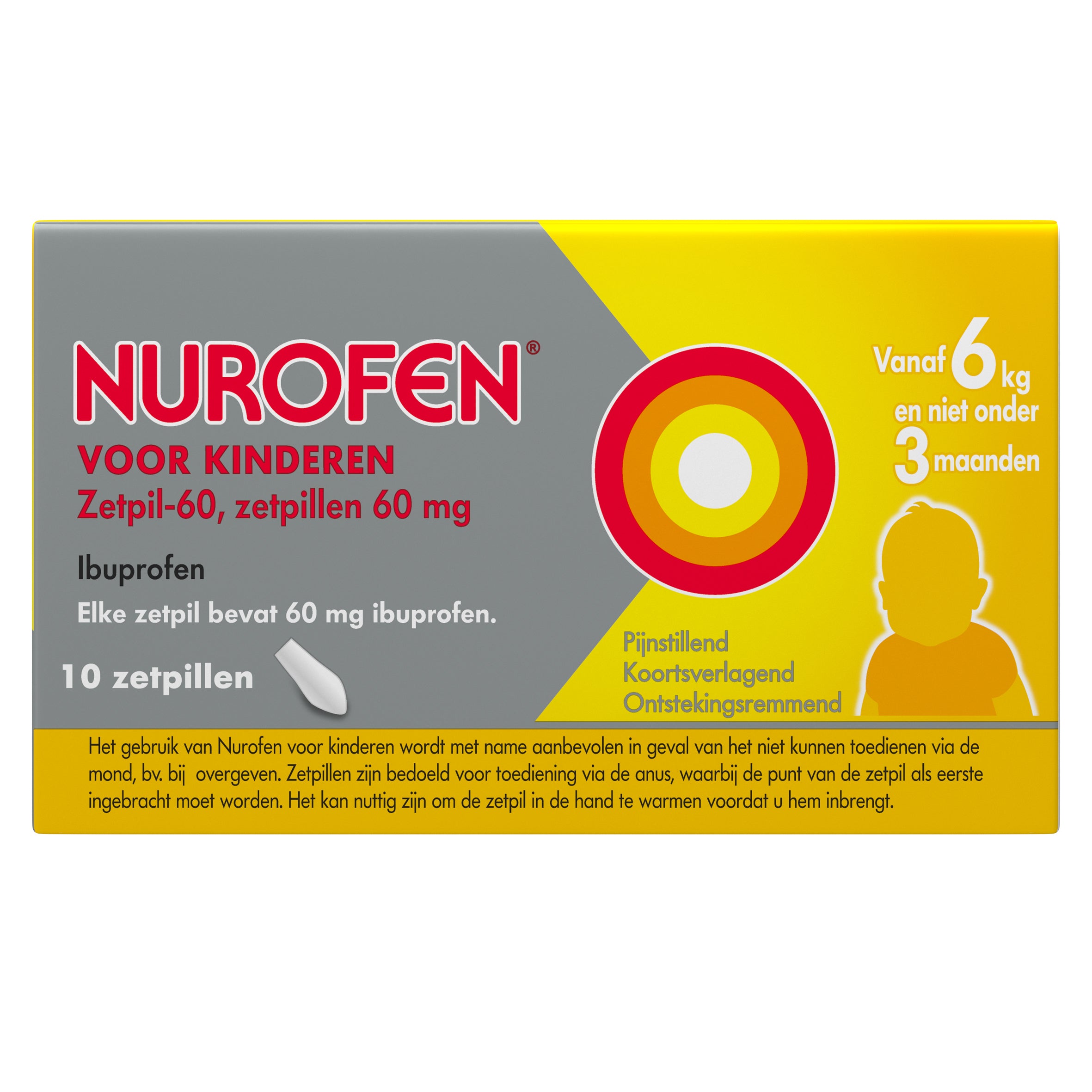 Nurofen Nurofen ibuprofen 60mg 10 Zetpillen