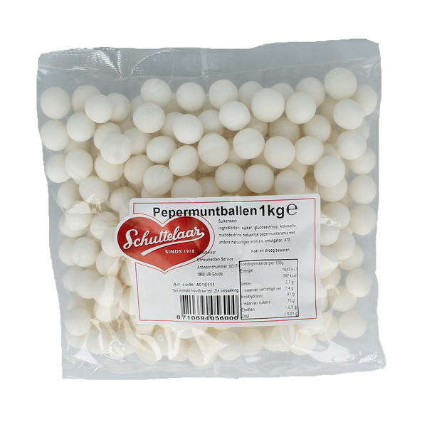 Schuttelaar Pepermuntballen 1.00 Kilogram