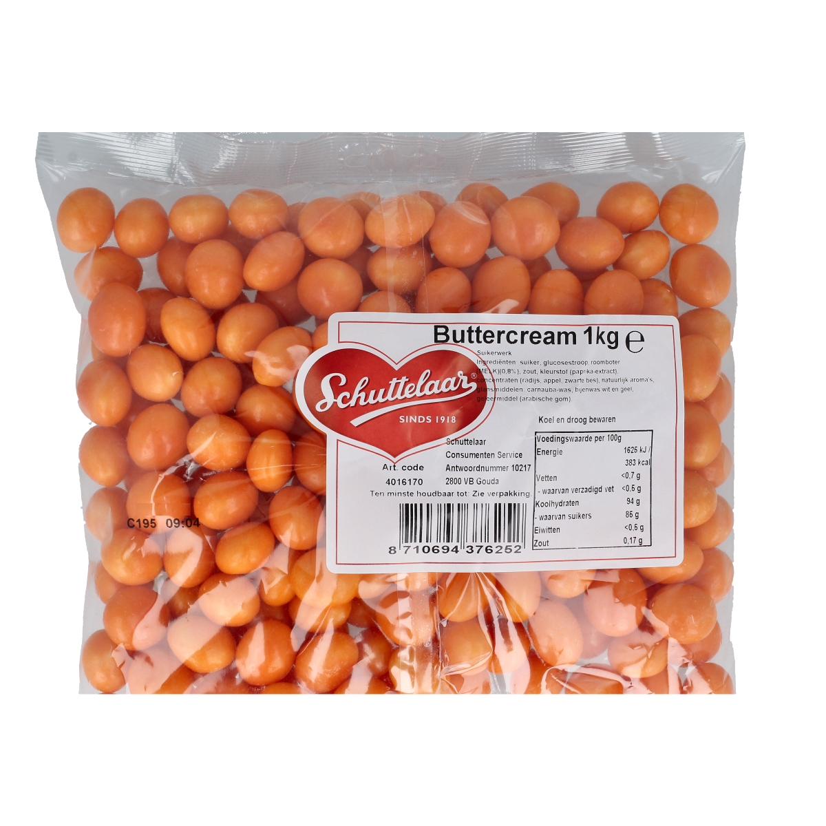Schuttelaar Gevulde buttercream 1.00 Kilogram