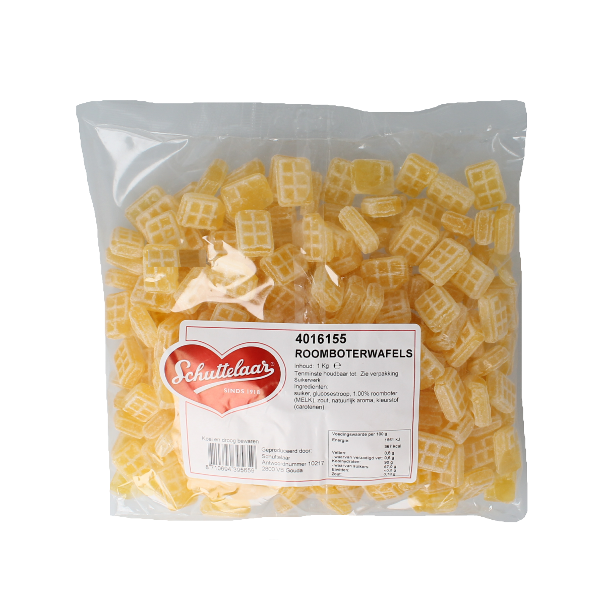 Schuttelaar Roomboterwafels 1.00 Kilogram
