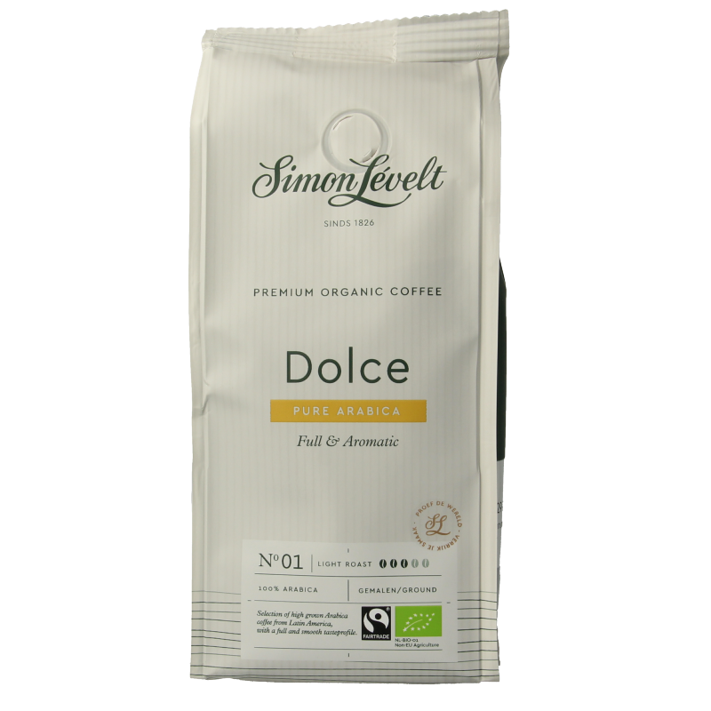 Simon Levelt Cafe organico dolce snelfilter bio 250 Gram
