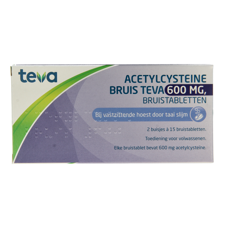 Teva Acetylcysteine 600mg 30 Bruistabletten