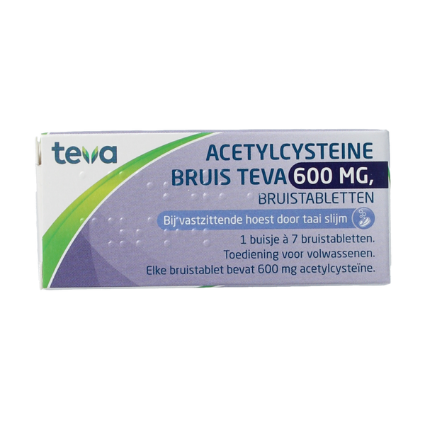 Teva Acetylcysteine 600mg 7.00 Bruistabletten