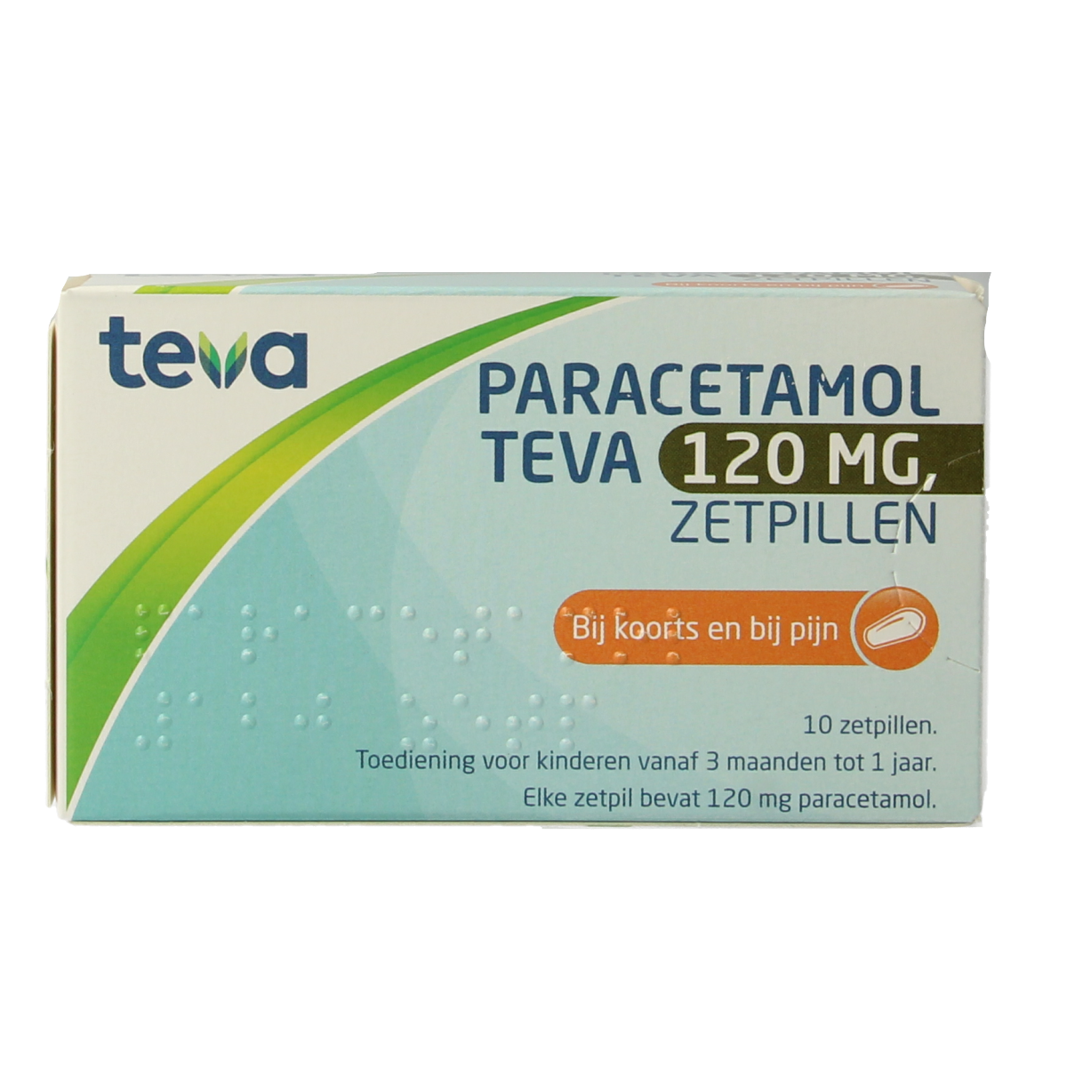 Teva Paracetamol 120 mg 10.00 Zetpillen