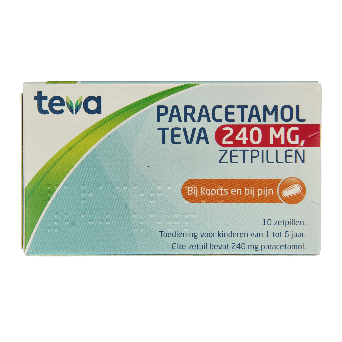 Teva Paracetamol 240 mg 10.00 Zetpillen