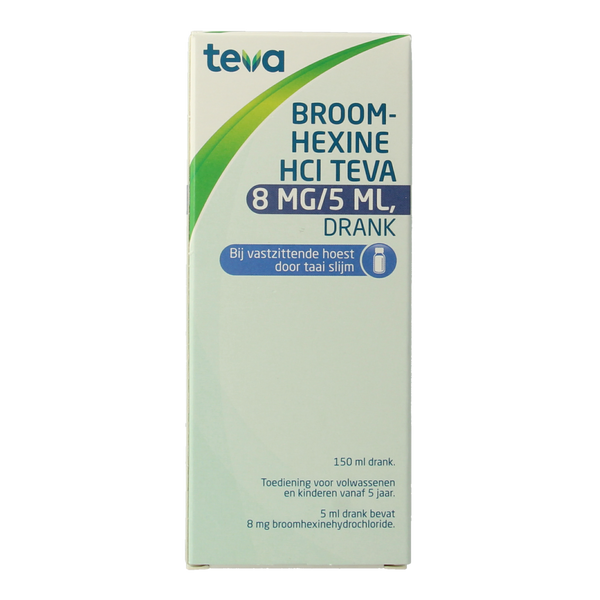 Teva Broomhexine HCL 8mg / 5ml 150.00 Milliliter