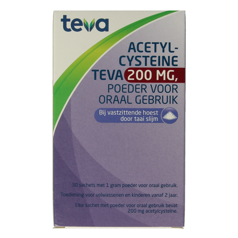 Teva Acetylcysteine 200mg poeder 30 Sachets