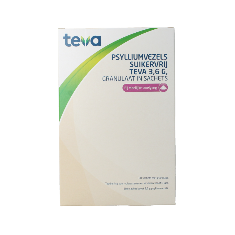 Teva Psylliumvezels granulen suikervrij 60 Sachets