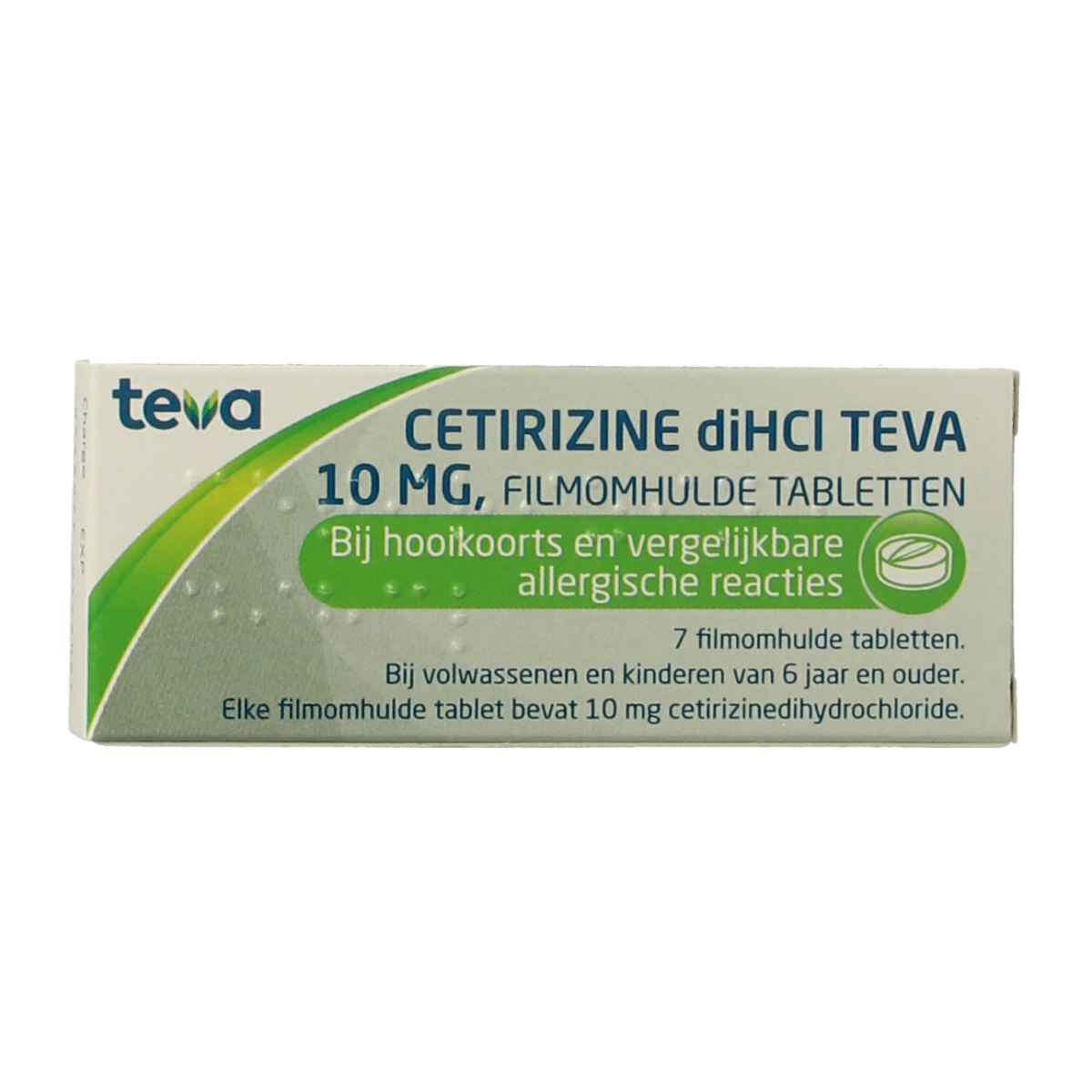 Teva Cetirizine diHCl 10mg 7.00 Tabletten