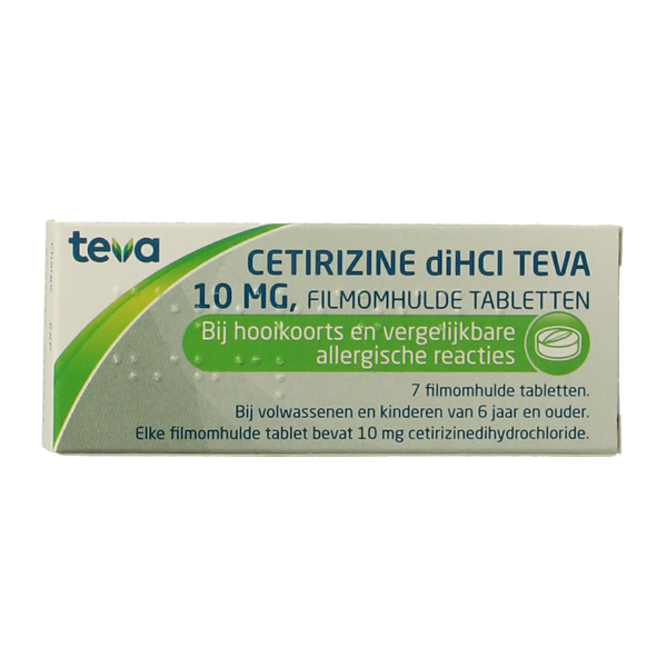 Teva Cetirizine diHCl 10mg 7.00 Tabletten