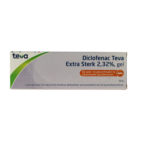 Teva Diclofenac 2,32% extra sterk 60.00 Gram