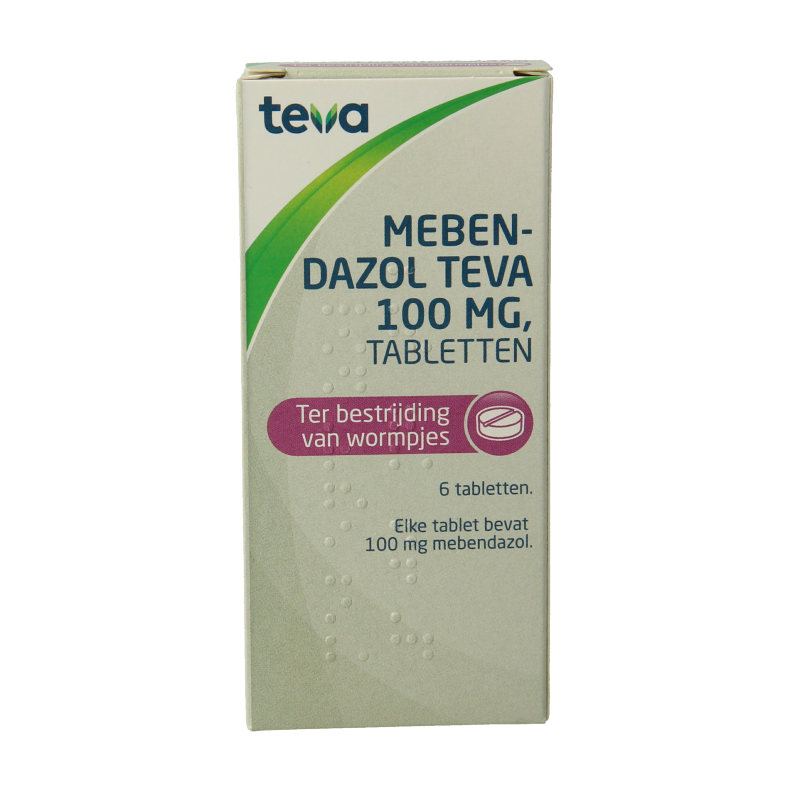 Teva Mebendazol 100mg 6 Stuks