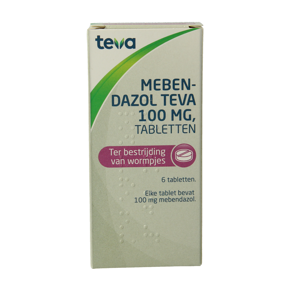 Teva Mebendazol 100mg 6.00 Stuks