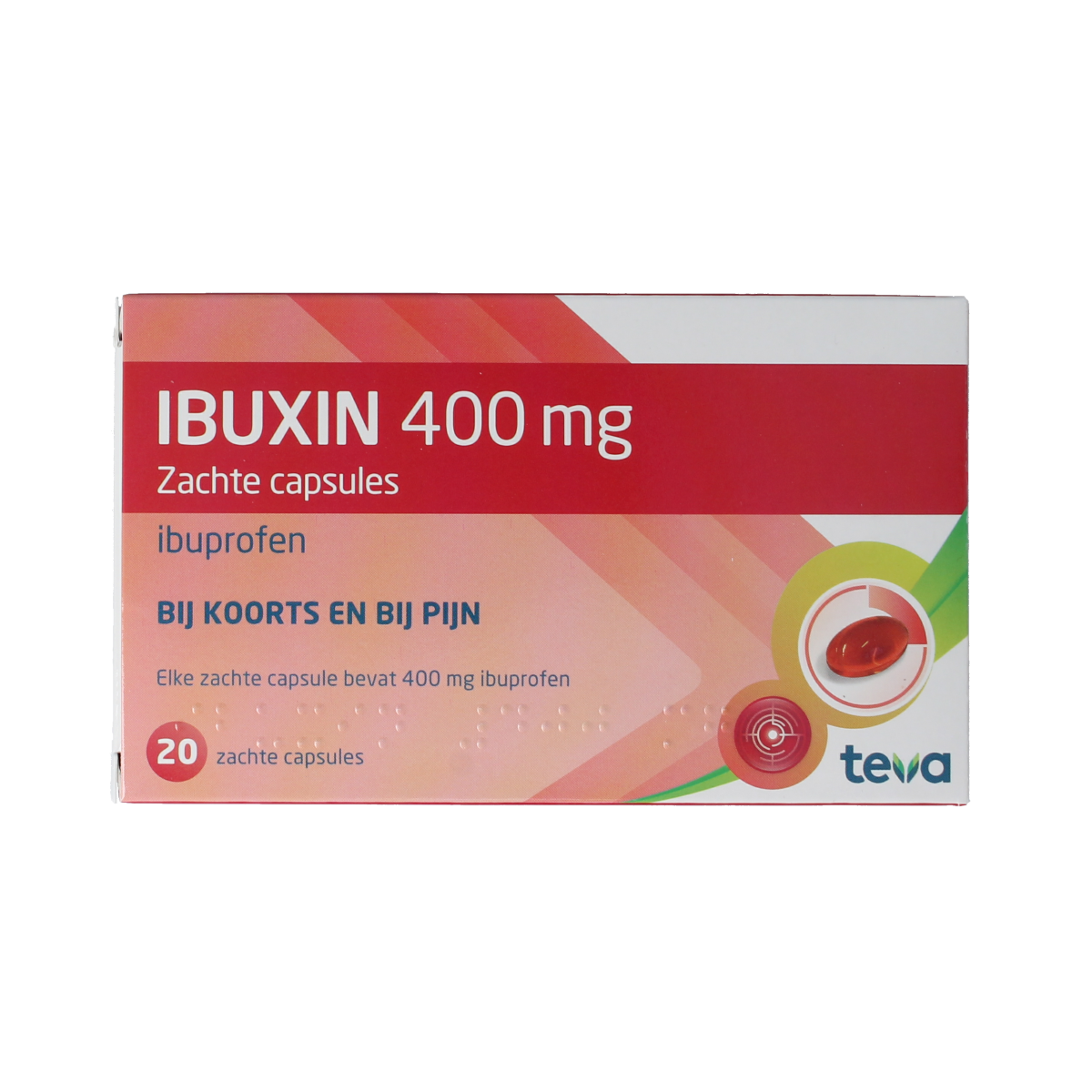 Teva Ibuxin 400mg 20.00 Capsules