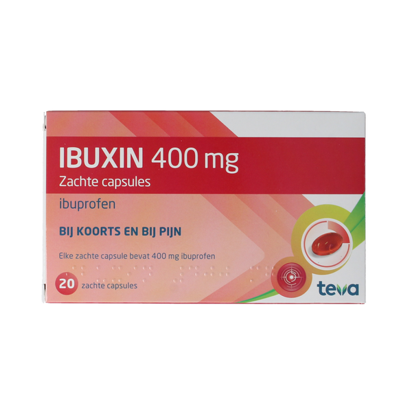 Teva Ibuxin 400mg 20.00 Capsules