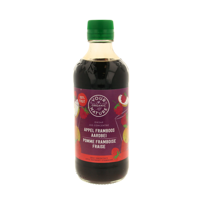 Your Organic Nature Diksap appel framboos aardbei bio 400 Milliliter