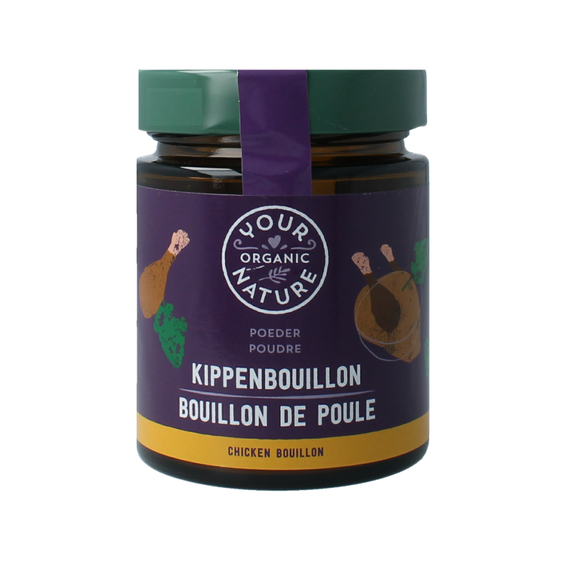 Your Organic Nature Heldere kippenbouillonpoeder zonder gist bio 110 Gram