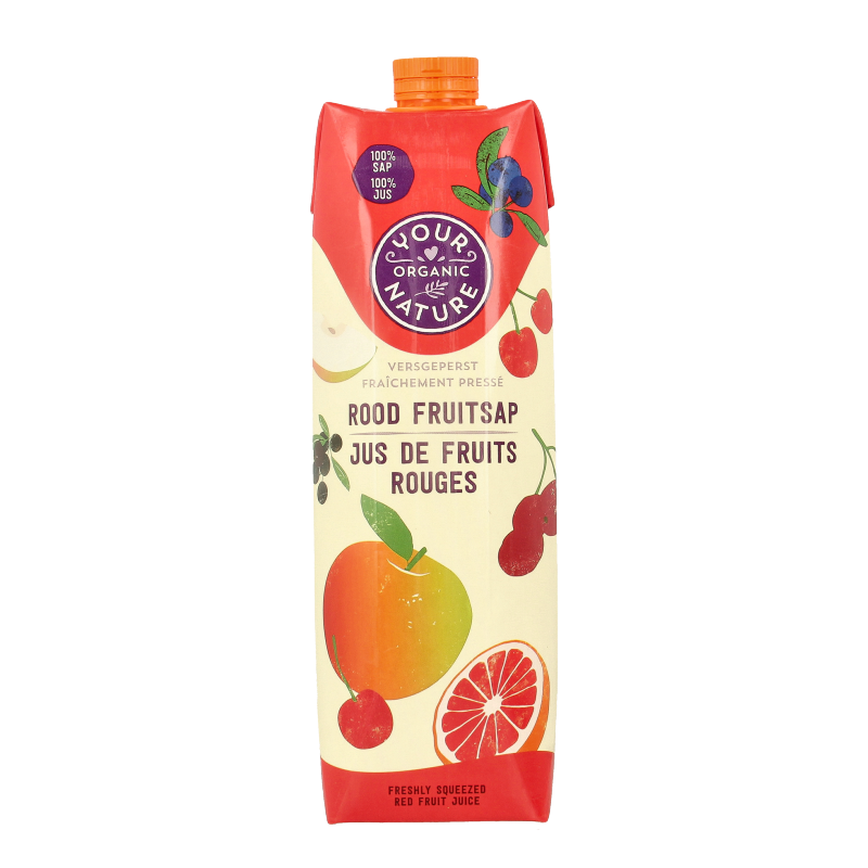 Your Organic Nature Rood fruit sap bio 1 Liter
