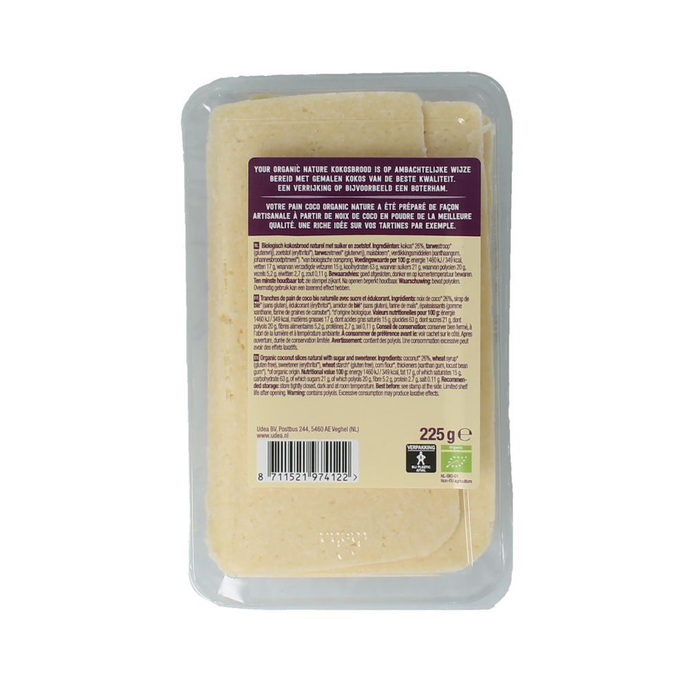 Your Organic Nature Kokosbrood naturel bio 225.00 Gram
