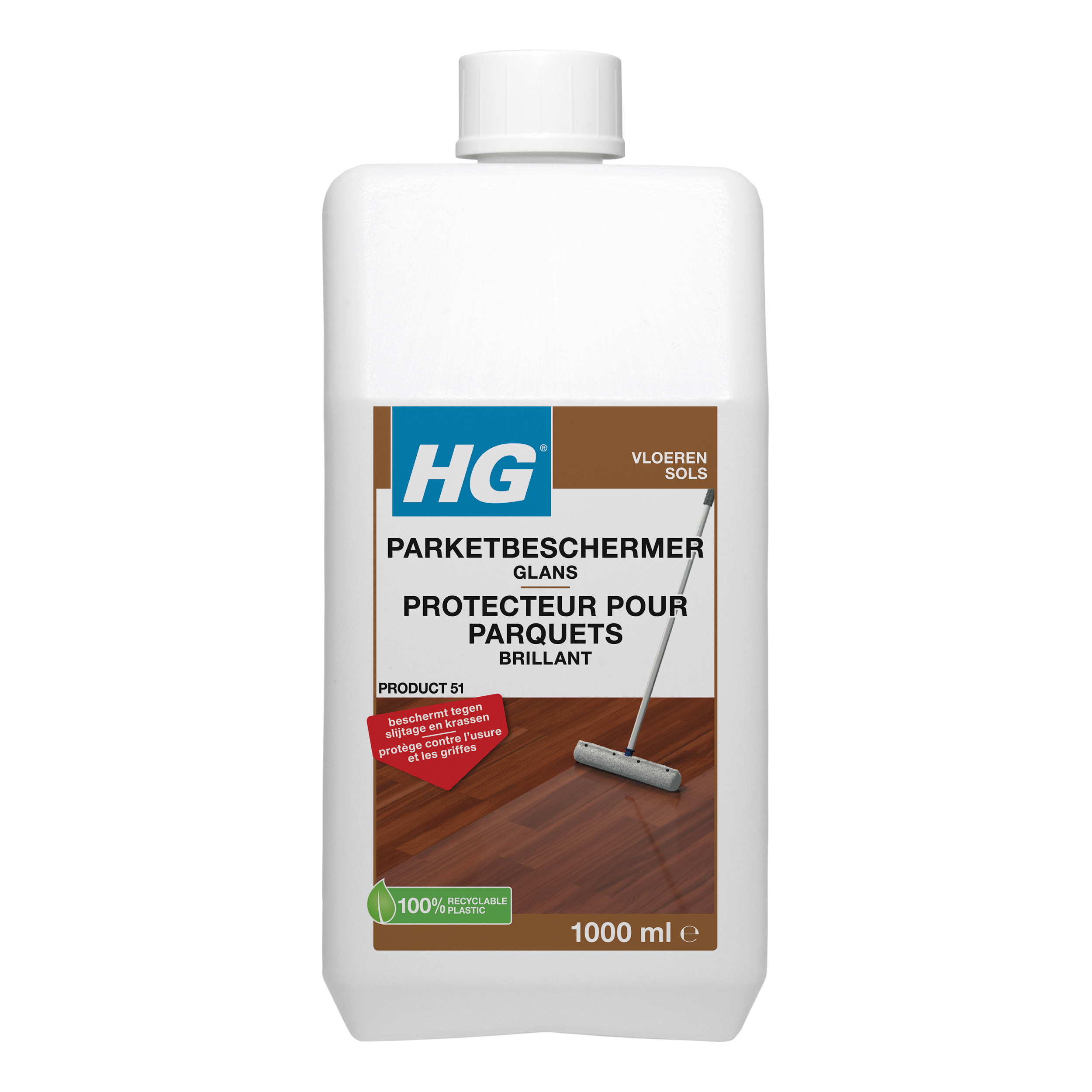 HG Parket beschermer glans 1.00 Liter