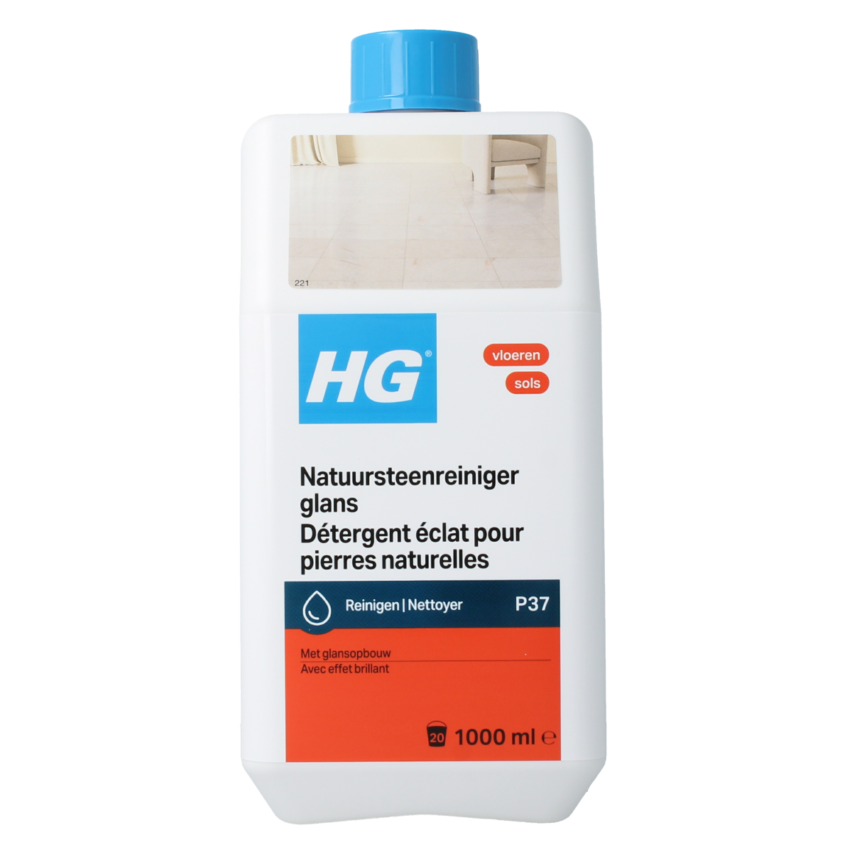 HG Natuursteen reiniger glans 1.00 Liter