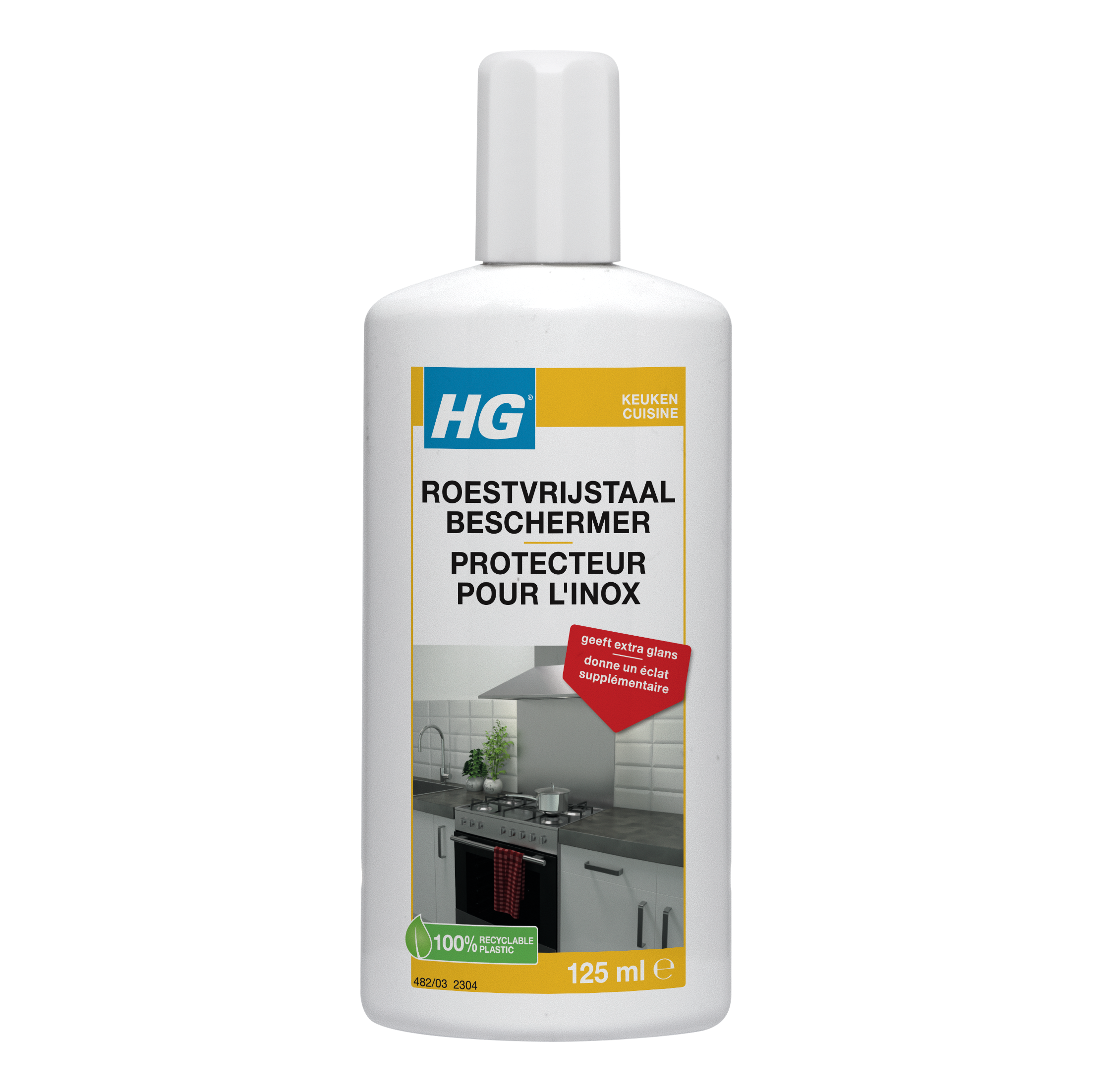 HG Roestvrijstaal snel glans 125.00 Milliliter