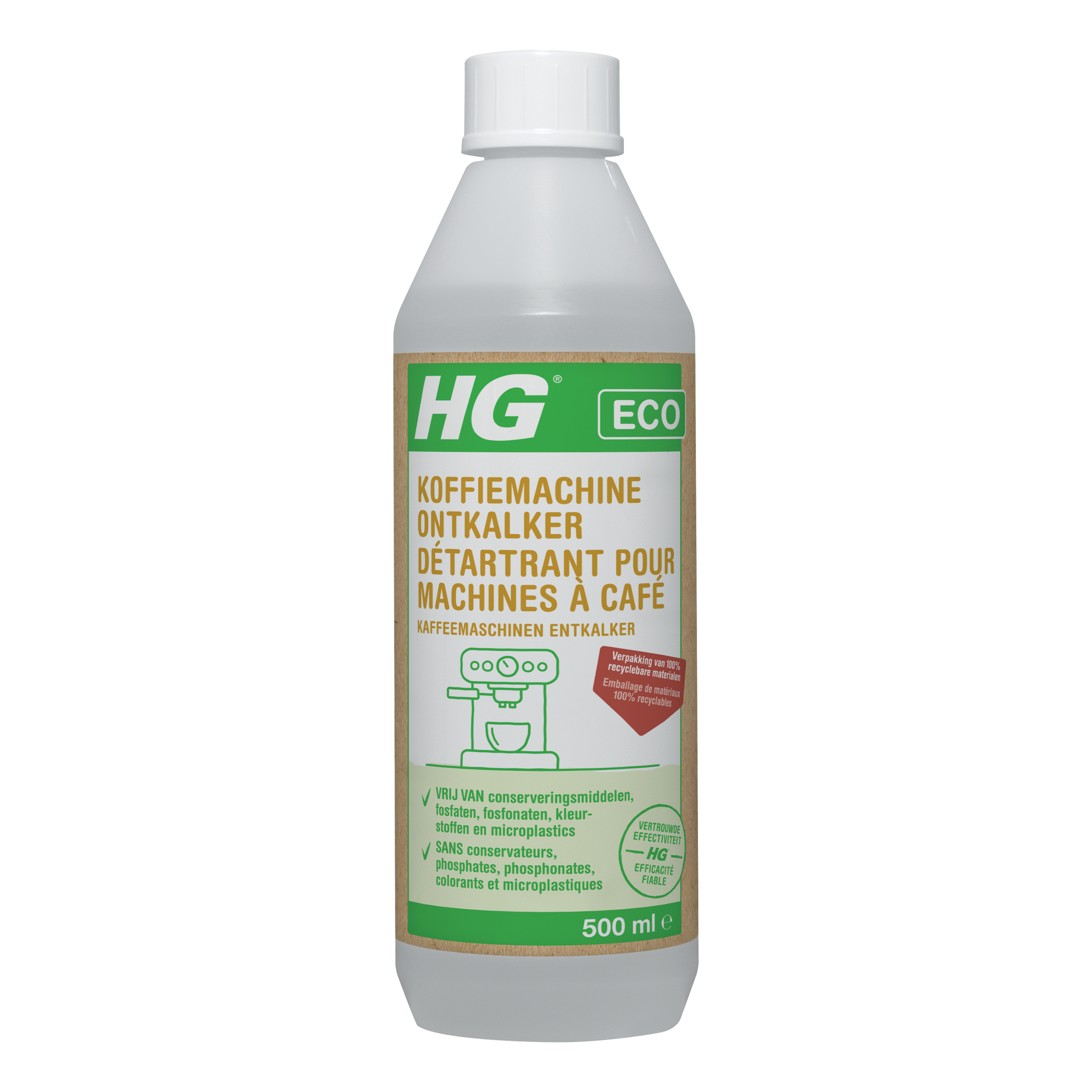 HG Eco koffiemachine ontkalker citroenzuur 500.00 Milliliter