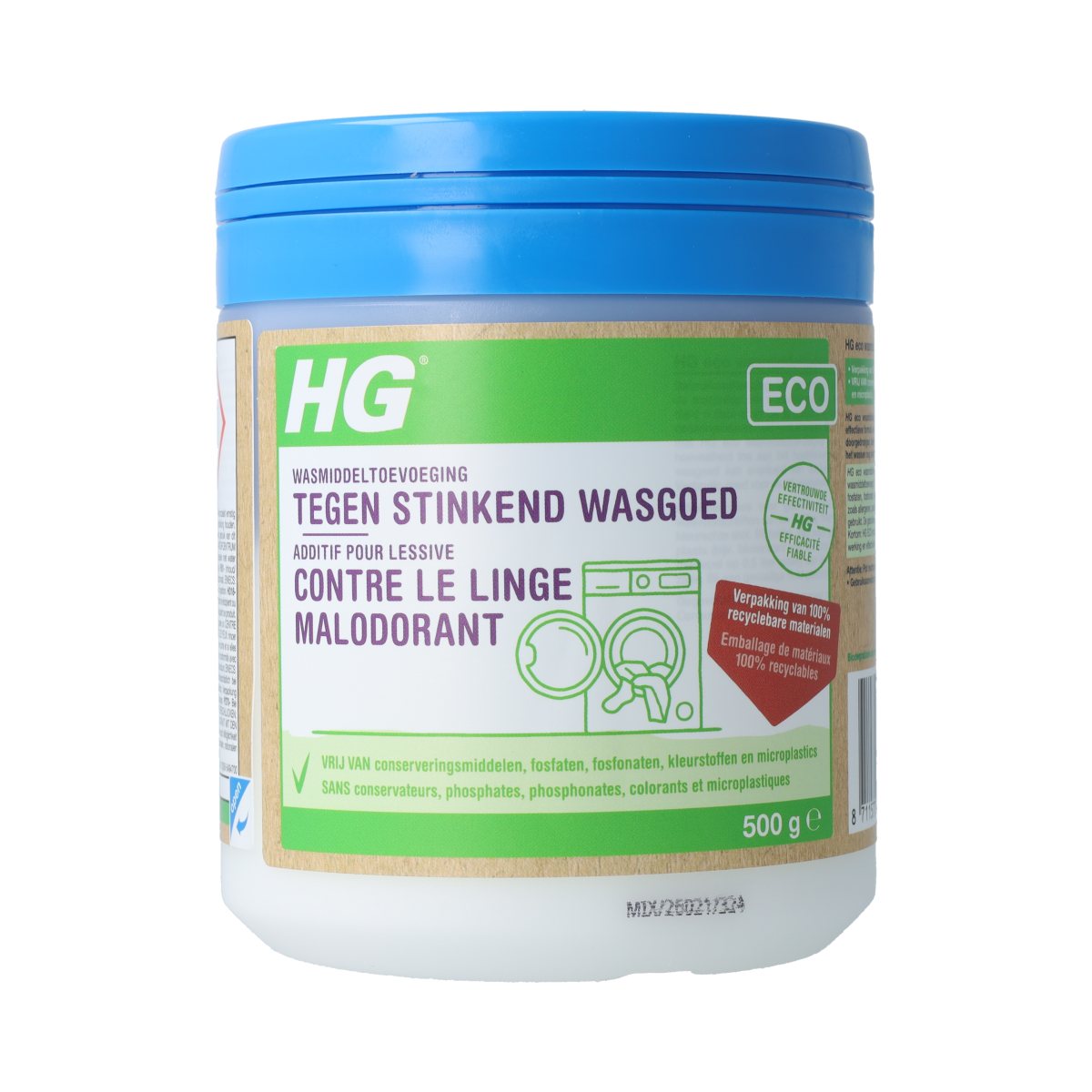 HG Eco wasmiddeltoevoeging stinkend wasgoed 500.00 Milliliter
