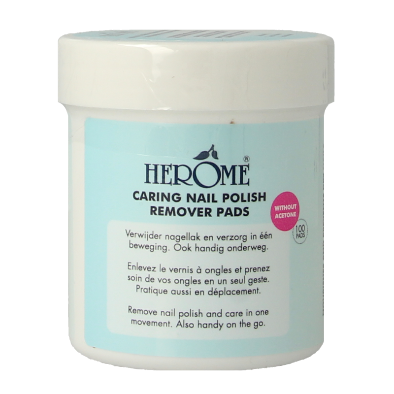 Herome Nagellak remover pads caring  100 Stuks