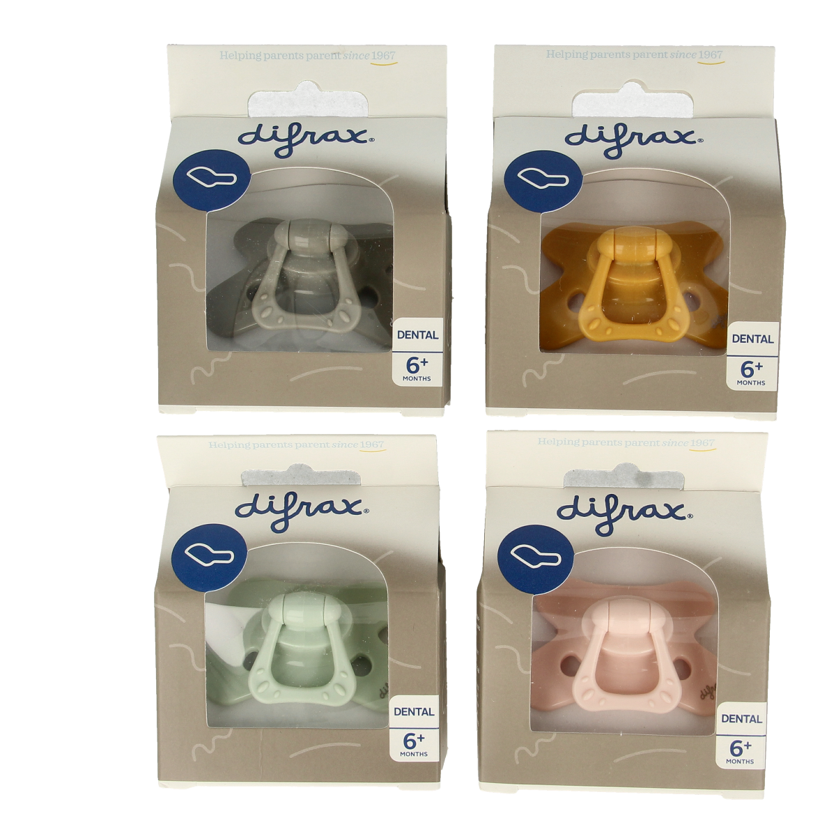 Difrax Fopspeen dental 6+ maanden met ring 1.00 Stuks