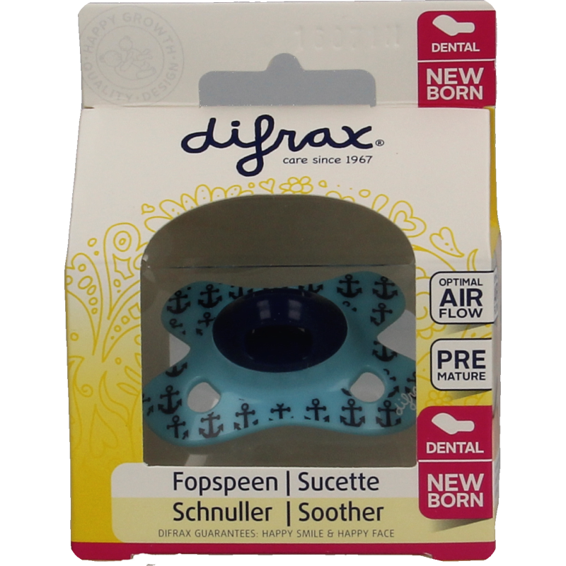 Difrax Fopspeen mini newborn dental 1 Stuks