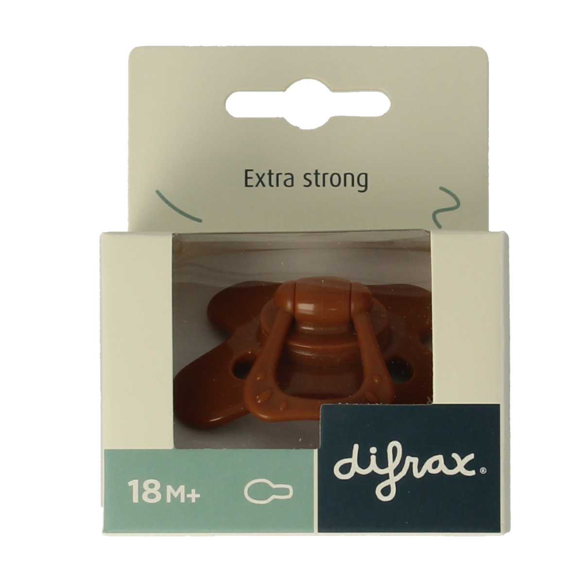 Difrax Fopspeen natural 18+ maanden assorti 1.00 Stuks