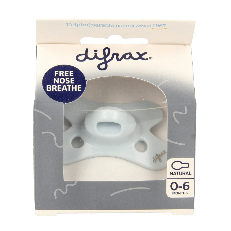 Difrax Fopspeen natural 0-6 maanden assorti 1 Stuks