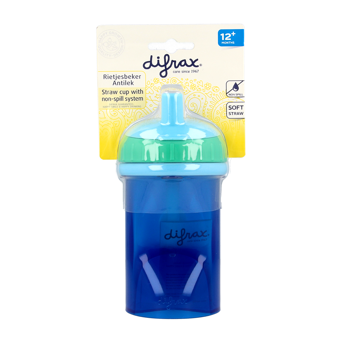 Difrax Anti lek rietjes beker assorti 1.00 Stuks