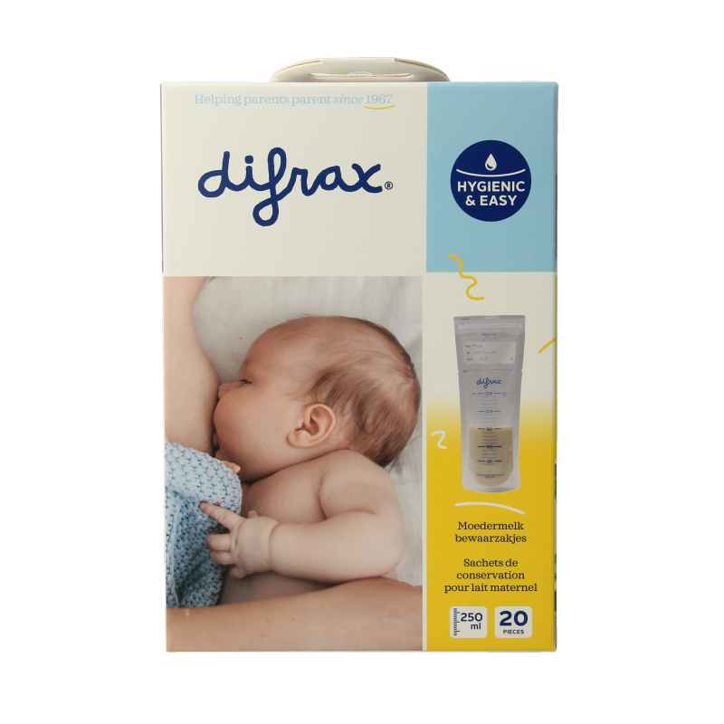 Difrax Moedermelk bewaarzakjes BtoB 20 Stuks