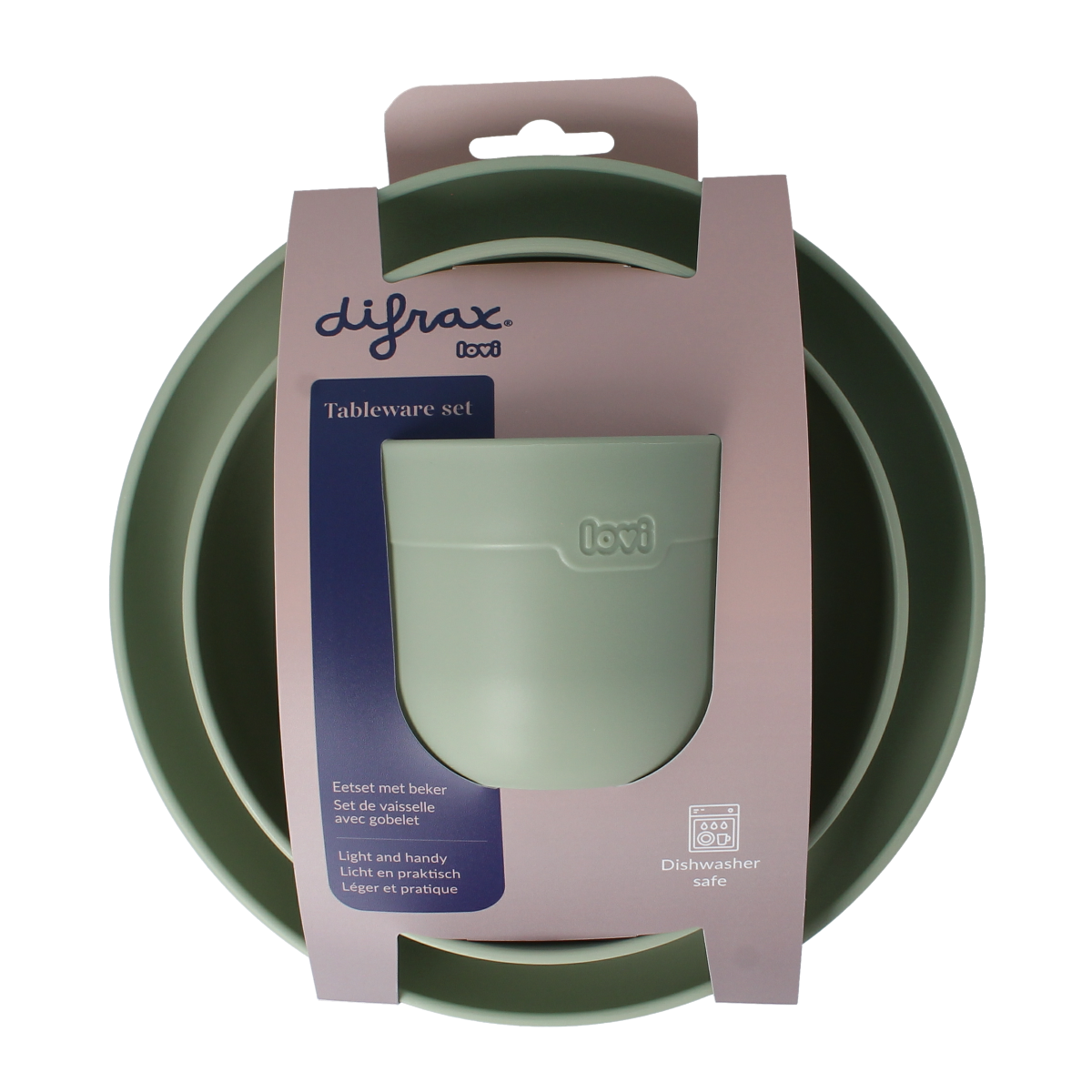 Difrax Lovi eetset met beker pistachio 1.00 Set