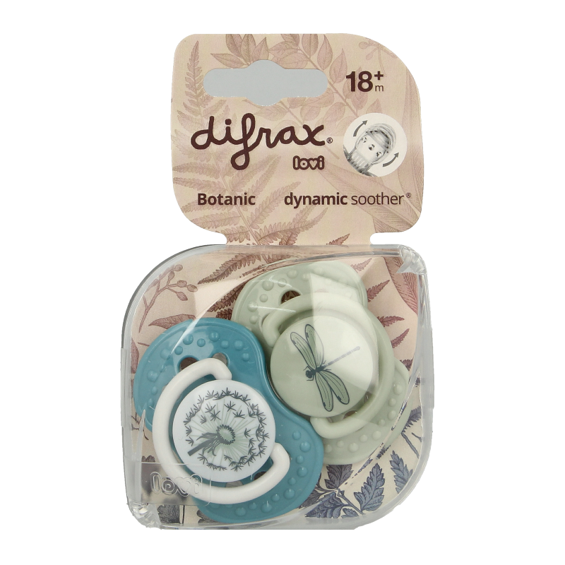 Difrax Lovi fopspeen botanic 20+ maanden 2 Stuks