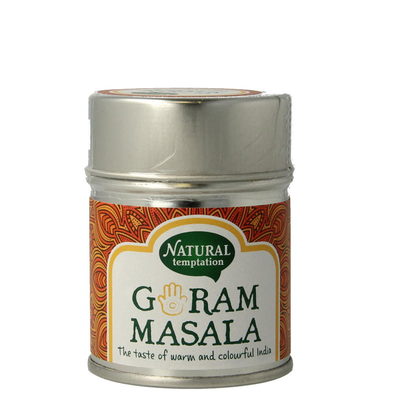 Natural Temptation Garam masala blikje natural spices bio 50 Gram