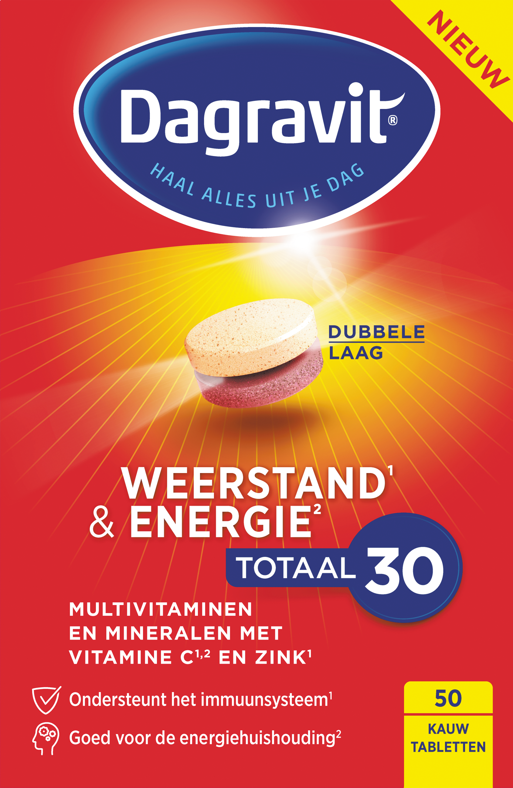 Dagravit Totaal 30 weerstand & energie 50.00 Tabletten