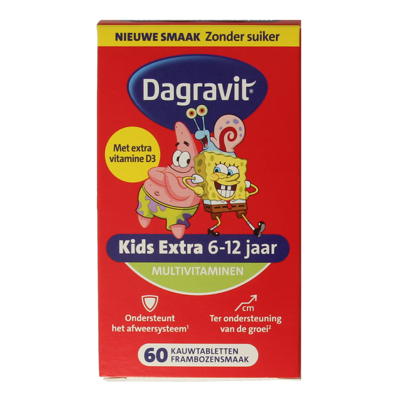 Dagravit Kids extra 6 - 12 jaar 60 Kauwtabletten