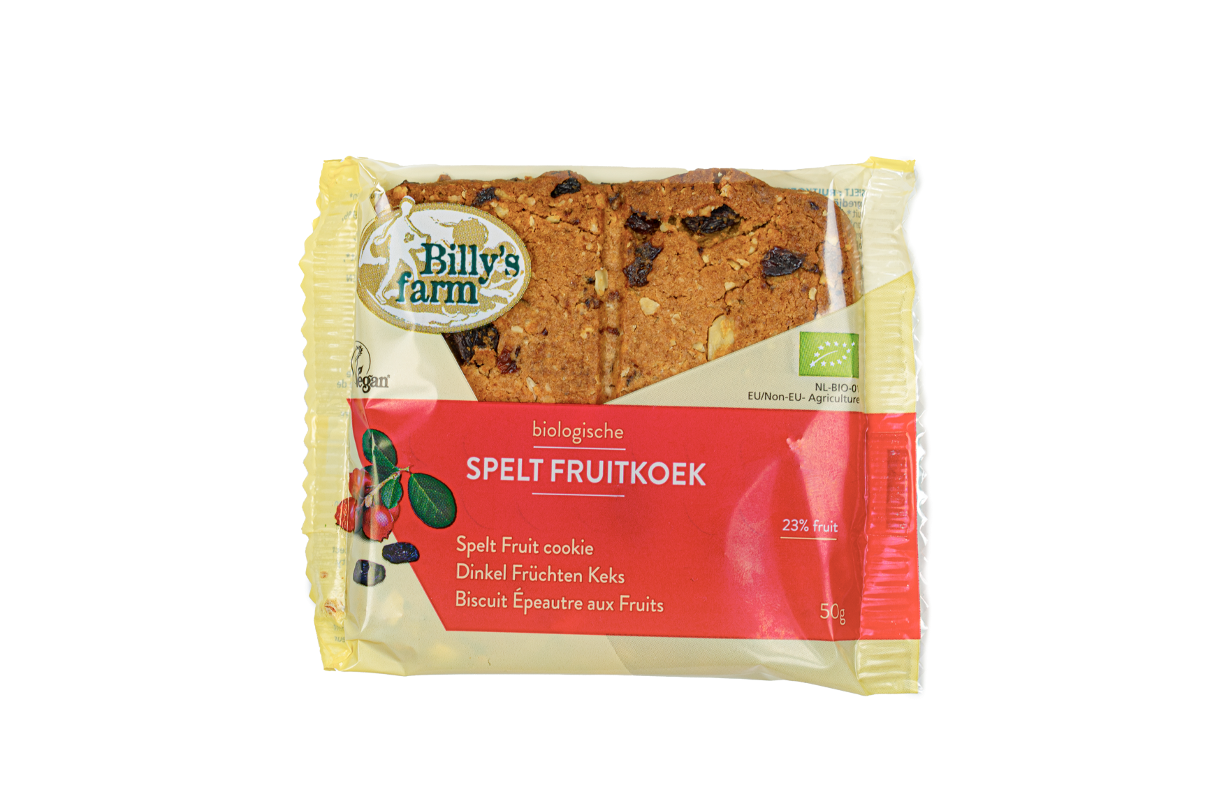 Billy's Farm Spelt fruitkoek bio 50 Gram