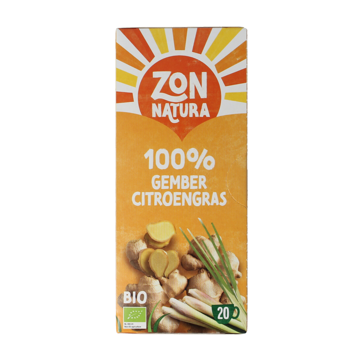 Zonnatura Gember citroengras thee bio 20.00 Zakjes